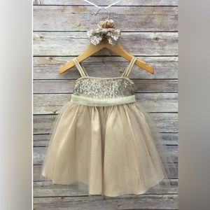 Petite Adele Gold Dress Toddler